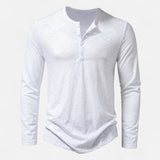 Ancienne Monde | Henley Homme Manches Longues Coton Slim Fit