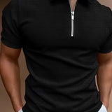 Polo Texturé à Demi-Zip