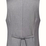 Costume trois pièces homme coupe slim avec gilet croisé