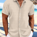 Chemise Texturée à Manches Courtes