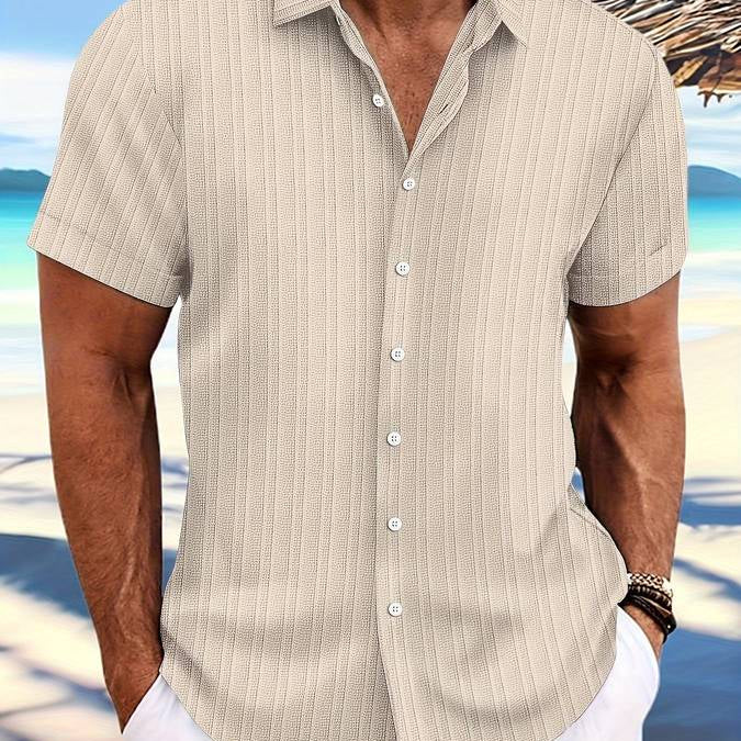 Chemise Texturée à Manches Courtes