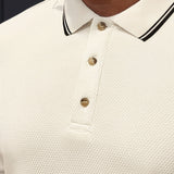 Polo Homme Texturé à Manches Courtes