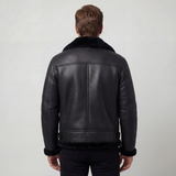 Veste homme en laine d’agneau doublée polaire simple couche - chaudre, raffinée, silhouette quotidienne