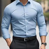 Chemise Homme Ajustée à Col Classique