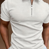 Polo Texturé à Demi-Zip