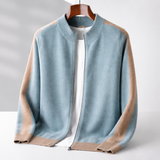 Gilet Homme Zippé en Maille Contrastée