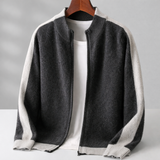 Gilet Homme Zippé en Maille Contrastée