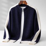 Gilet Homme Zippé en Maille Contrastée