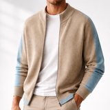 Gilet Homme Zippé en Maille Contrastée
