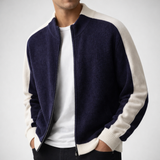 Gilet Homme Zippé en Maille Contrastée