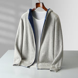 Cardigan Homme Zippé à Capuche