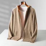 Cardigan Homme Zippé à Capuche