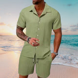 Ensemble Rayé Chemise et Short