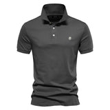 Polo Classique Brodé à Col Boutonné