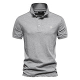 Polo Classique Brodé à Col Boutonné