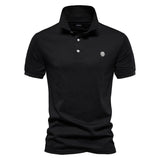 Polo Classique Brodé à Col Boutonné
