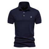Polo Classique Brodé à Col Boutonné
