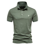 Polo Classique Brodé à Col Boutonné