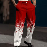 Pantalon Habillé Dégradé Flocons Graphiques