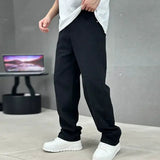 Pantalon Droit Léger Noir Homme