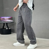 Pantalon Droit Léger Noir Homme