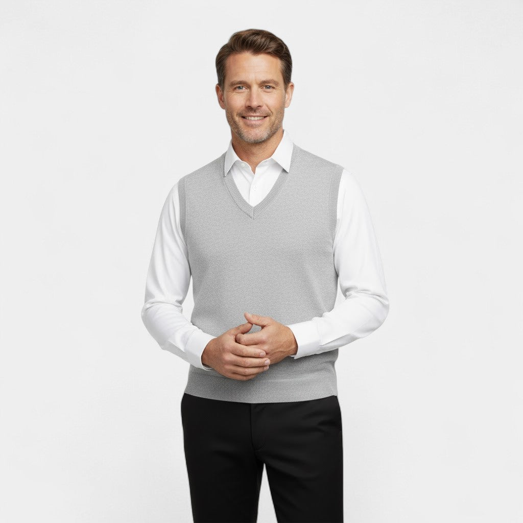 Gilet sans manches en coton pour homme – Élégance épurée