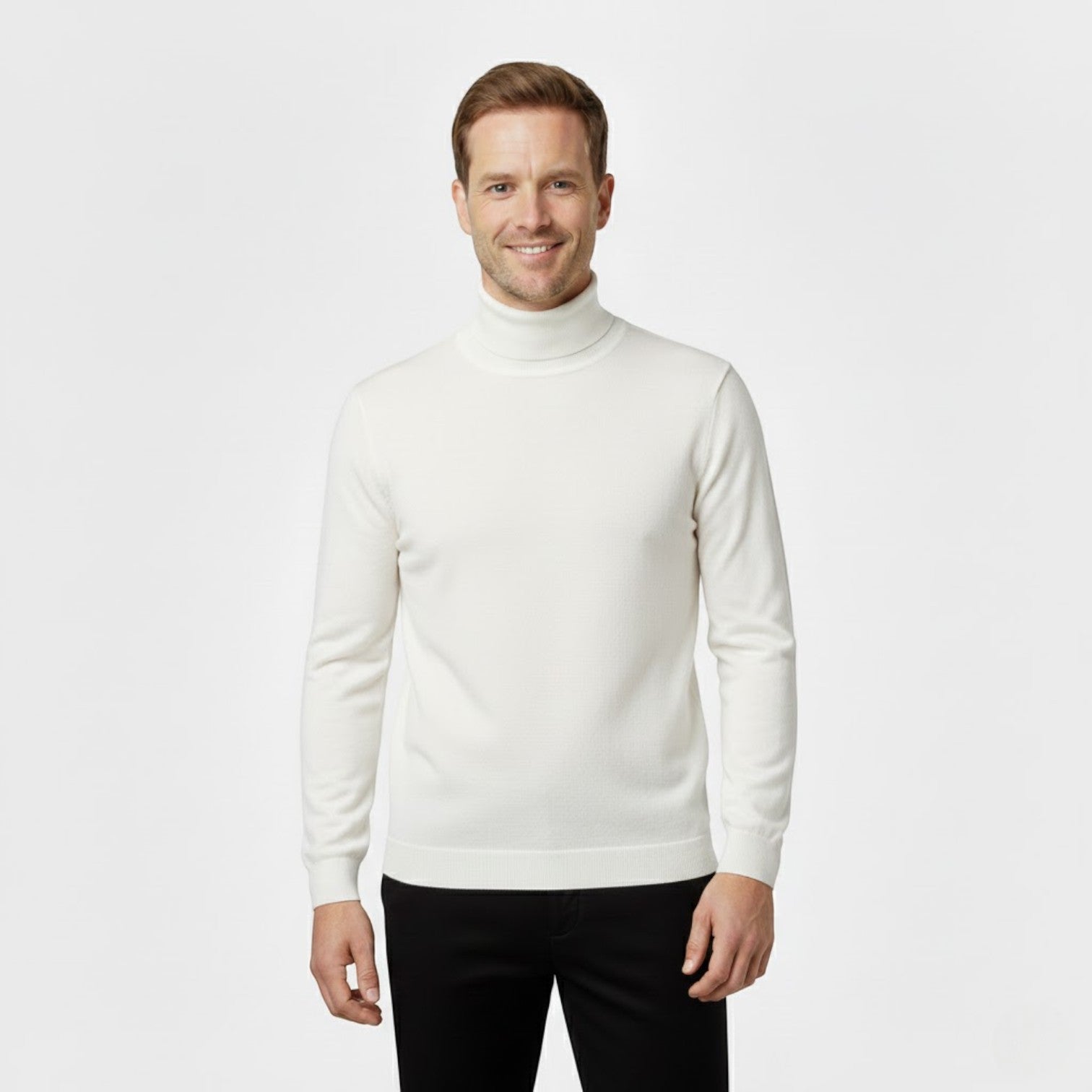 Ensemble de 3 pulls à col roulé pour homme – Slim fit, manches longues, élégance et raffinement au quotidien