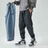 Jogger Denim Ample à Chevilles Resserrées