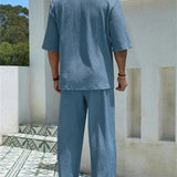Ensemble Texturé Polo et Pantalon