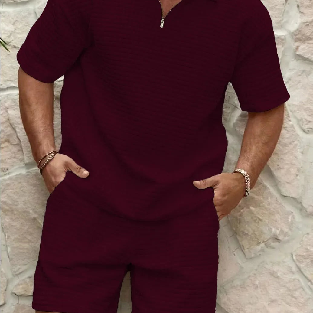 Ensemble Polo Texturé et Short Assortis