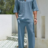 Ensemble Texturé Polo et Pantalon