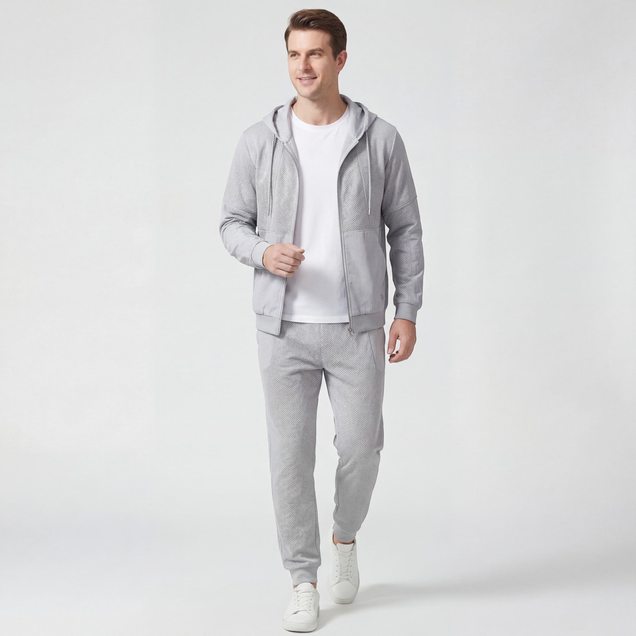 Ensemble de loisirs à capuche coupe ajustée homme