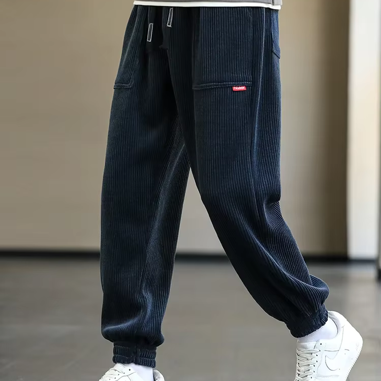 Jogger Velours Côtelé à Chevilles Resserrées
