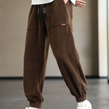 Jogger Velours Côtelé à Chevilles Resserrées