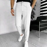 Pantalon Texturé à Cordon de Serrage