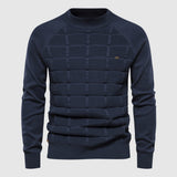 Pull Tricoté Homme Motif Géométrique