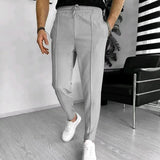 Pantalon Texturé à Cordon de Serrage