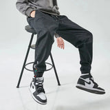 Jogger Denim Ample à Chevilles Resserrées