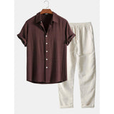 Ensemble Chemise Col Officier et Pantalon