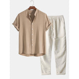 Ensemble Chemise Col Officier et Pantalon