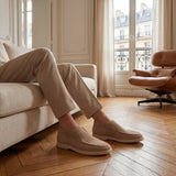 Mocassins Hauts Homme en Suède – Minimalistes Rétro Slip-On