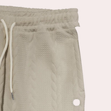 Pantalon Jogger à Boutons Latéraux Contrastés