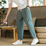 Pantalon Ample Plissé à Taille Élastique
