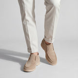 Mocassins Hauts Homme en Suède – Minimalistes Rétro Slip-On