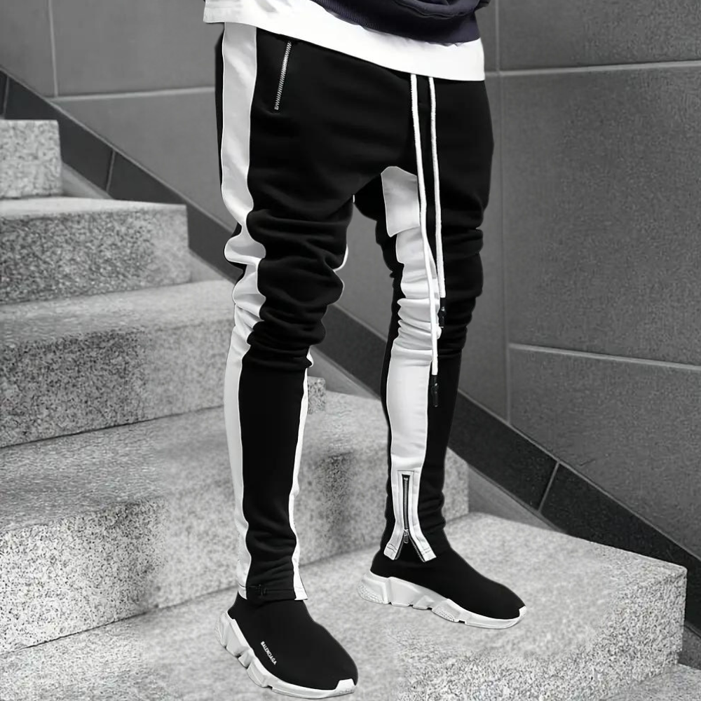 Jogger Contrasté à Bandes Latérales