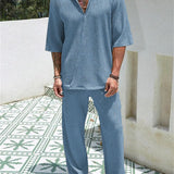 Ensemble Texturé Polo et Pantalon