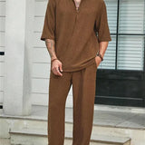 Ensemble Texturé Polo et Pantalon
