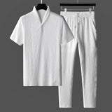 Ensemble Texturé Col Revers et Pantalon