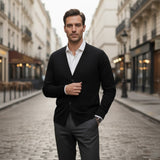 Cardigan Slim Fit en Coton pour Homme – Design Boutonné Minimaliste