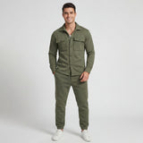 Ensemble Casual Deux Pièces en Coton pour Homme